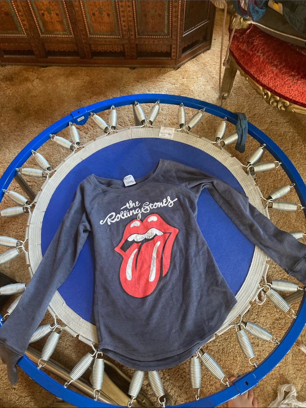Waffle Henley Rolling Stones ling sleeve shirt